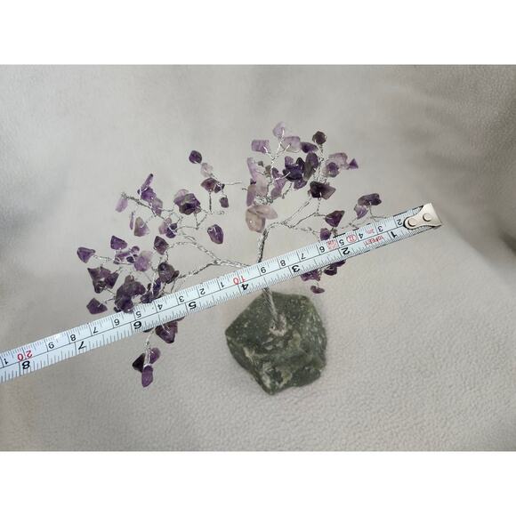 Amethyst Gem Stone TREE Purple with Silver Branches Bonsai Crystal - Picture 10 of 11